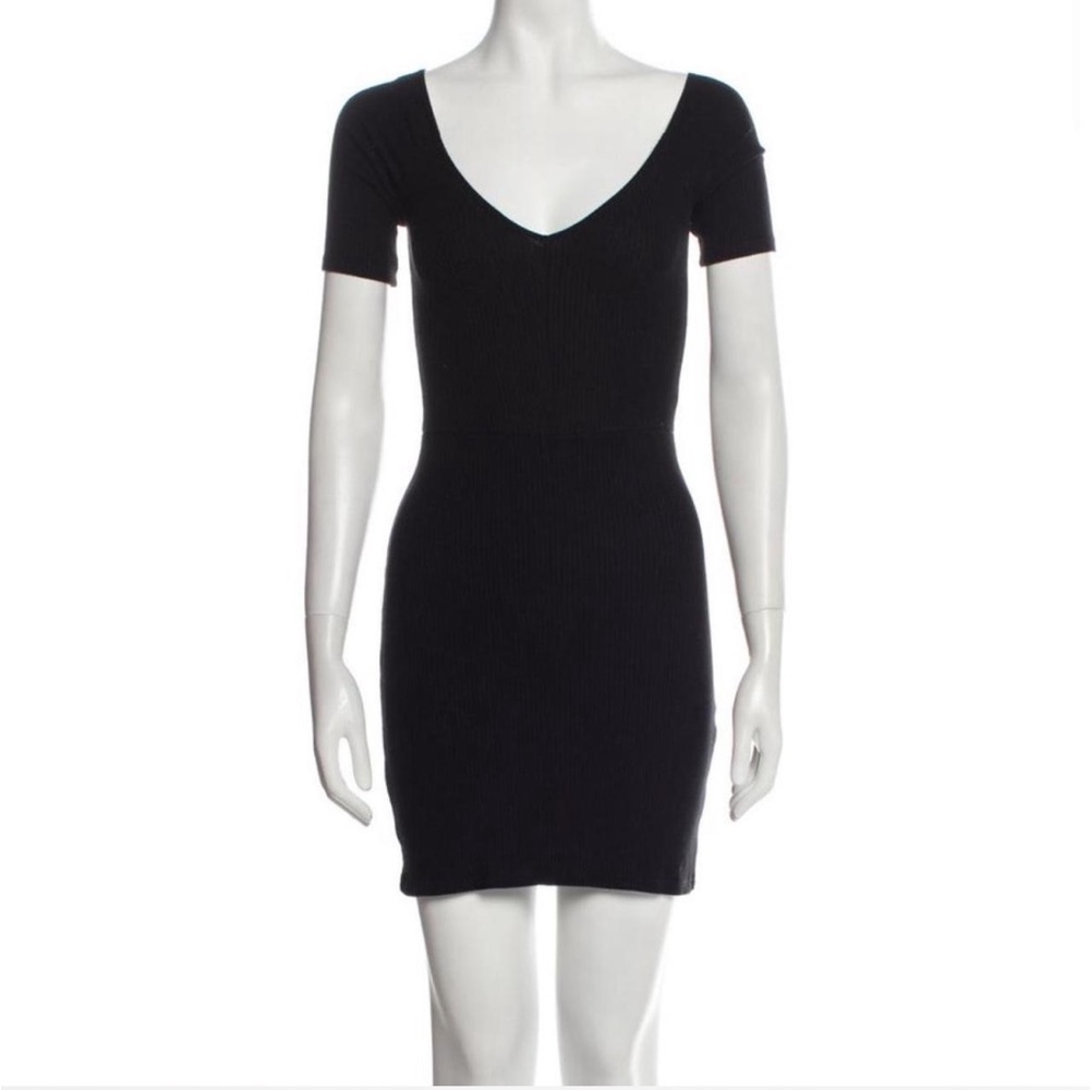 Reformation v neck mini dress, black size XS, very flattering
